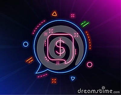 Payment received line icon. Dollar sign. Vector Vector Illustration