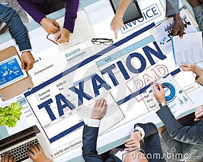 Payment Received Taxation Tax Time Concept Stock Photo