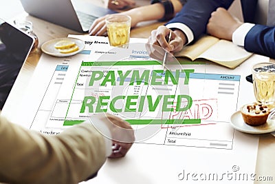 Payment Received Taxation Tax Time Concept Stock Photo