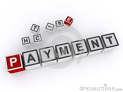 payment word block on white Stock Photo