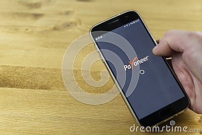 Payoneer app Editorial Stock Photo