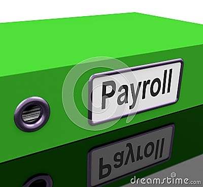 Payroll File Contains Employee Timesheet Records Stock Photo