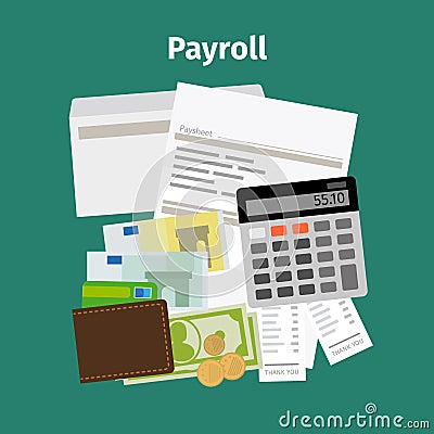 Payroll salary payment concept Vector Illustration