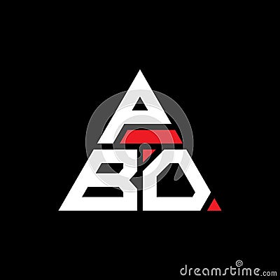 PBO triangle letter logo design with triangle shape. PBO triangle logo design monogram. PBO triangle vector logo template with red Vector Illustration