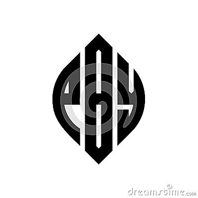 PBY circle letter logo design with circle and ellipse shape. PBY ellipse letters with typographic style. The three initials form a Vector Illustration