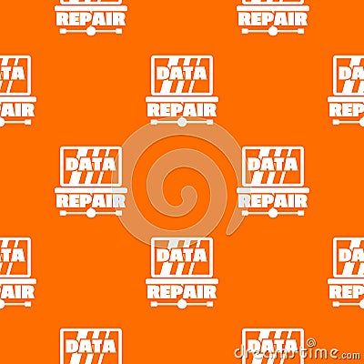 Pc data repair pattern vector orange Vector Illustration