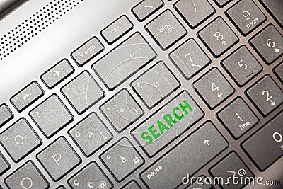 PC key with the green word Search Stock Photo
