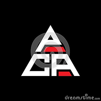PCA triangle letter logo design with triangle shape. PCA triangle logo design monogram. PCA triangle vector logo template with red Vector Illustration