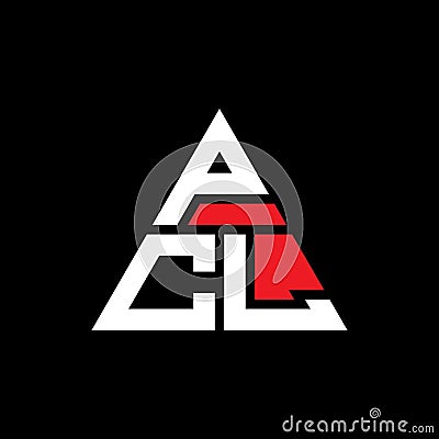 PCL triangle letter logo design with triangle shape. PCL triangle logo design monogram. PCL triangle vector logo template with red Vector Illustration