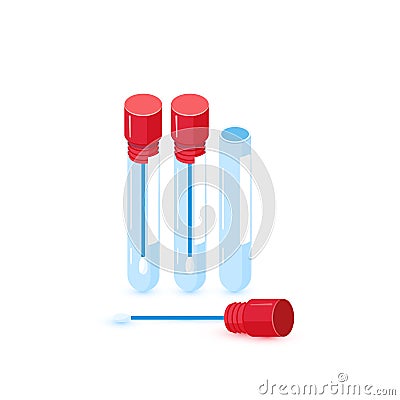 PCR test, vector icon in flat style Vector Illustration