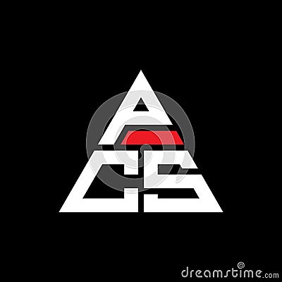 PCS triangle letter logo design with triangle shape. PCS triangle logo design monogram. PCS triangle vector logo template with red Vector Illustration