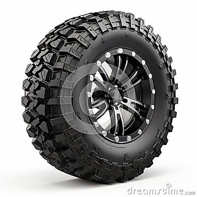 Pctem0099061 Off Road Wheel Design - High-quality Black Wheels Stock Photo