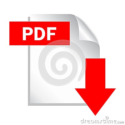 Pdf download button Vector Illustration