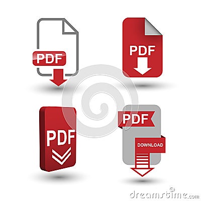 PDF Download icons Stock Photo