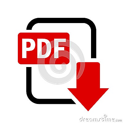 Pdf download vector icon Vector Illustration