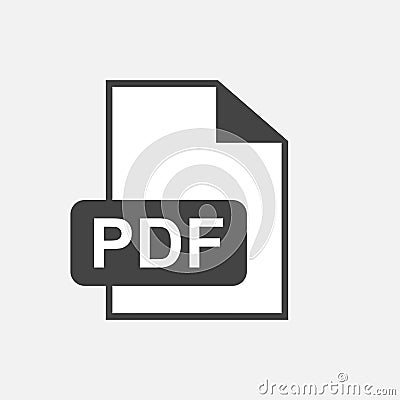 PDF download vector icon. Vector Illustration