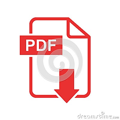 PDF download vector icon. Vector Illustration