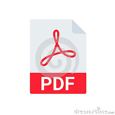 PDF file icon format. Pdf download document image button vector doc icon Vector Illustration