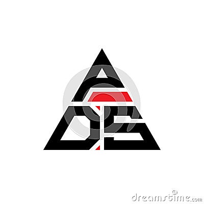 PDS triangle letter logo design with triangle shape. PDS triangle logo design monogram. PDS triangle vector logo template with red Vector Illustration