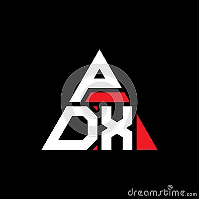 PDX triangle letter logo design with triangle shape. PDX triangle logo design monogram. PDX triangle vector logo template with red Vector Illustration