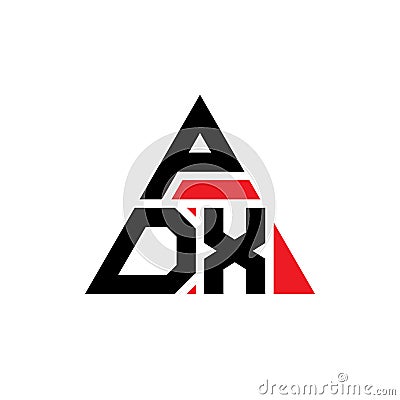 PDX triangle letter logo design with triangle shape. PDX triangle logo design monogram. PDX triangle vector logo template with red Vector Illustration