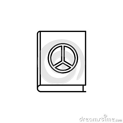 peace book icon. Element of peace icon for mobile concept and web apps. Thin line peace book icon can be used for web and mobile Stock Photo