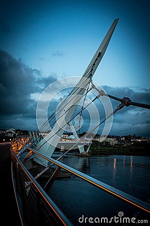 Derry peace bridge Editorial Stock Photo