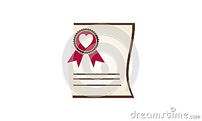 Peace Certificate Vector Illustration