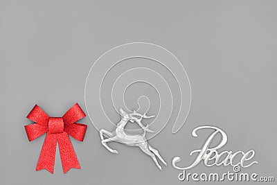 Peace at Christmas Abstract Composition Stock Photo