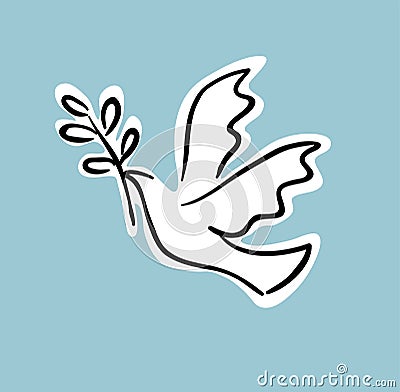 Peace dove illustration Vector Illustration