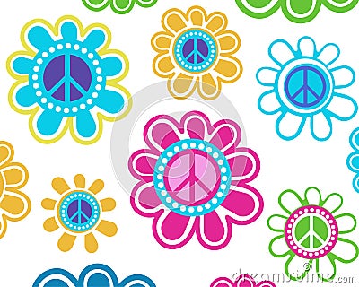 Peace flowers Vector Illustration