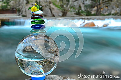 Peace and happiness in nature Stock Photo