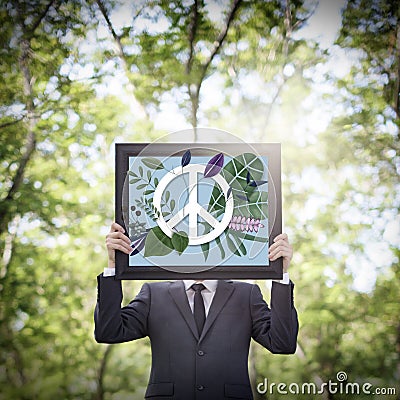 Peace Happy Hippie Love Retro Concept Stock Photo