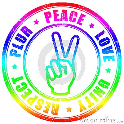 Peace hippy symbol Stock Photo