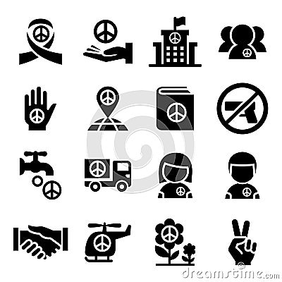 Peace icon Cartoon Illustration