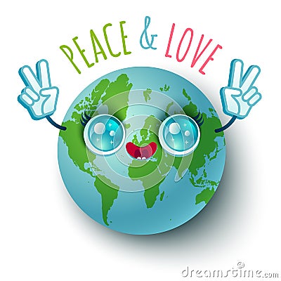 Peace and Love. Vector Illustration