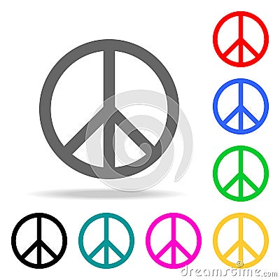 peace sign icon. Elements in multi colored icons for mobile concept and web apps. Icons for website design and development, app de Stock Photo