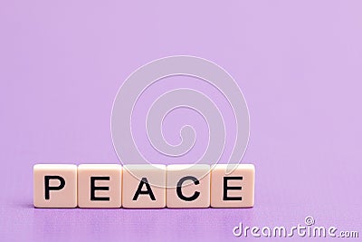 Peace Spelled out Stock Photo