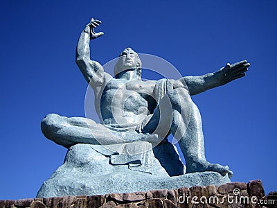 Peace Statue, Nagasaki, Japan Editorial Stock Photo