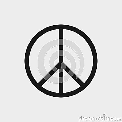Peace symbol. Pacifism sign. Peace icon isolated on white background. Vector illustration. EPS 10 Vector Illustration