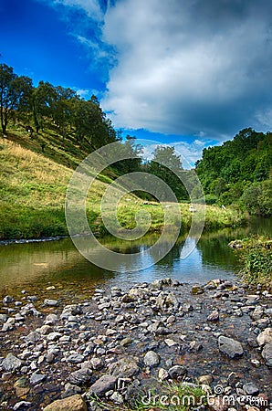 Peace and tranquillity in Scottish Glen. Stock Photo