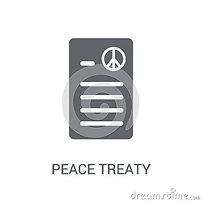 Peace treaty icon. Trendy Peace treaty logo concept on white background from Political collection Vector Illustration