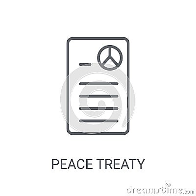 Peace treaty icon. Trendy Peace treaty logo concept on white bac Vector Illustration