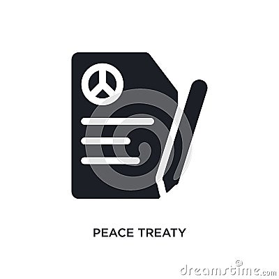 peace treaty isolated icon. simple element illustration from political concept icons. peace treaty editable logo sign symbol Vector Illustration