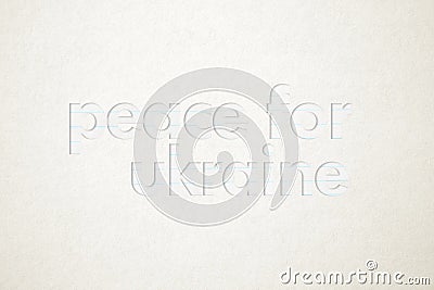 peace for ukraine on cardboard cutouts Stock Photo