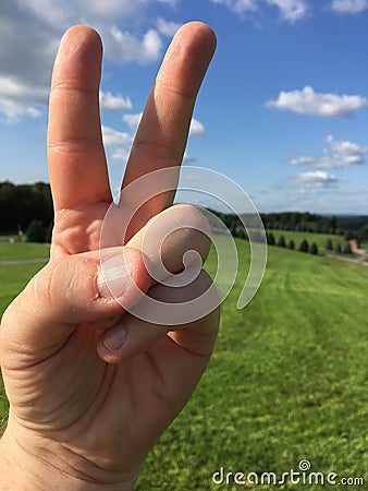 Peace at Woodstock Stock Photo