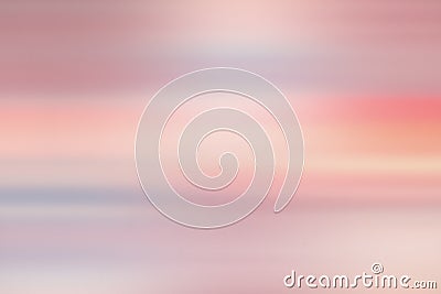 Peaceful Abstract blur beautiful purple ocean with pink sky sun background. Stock Photo