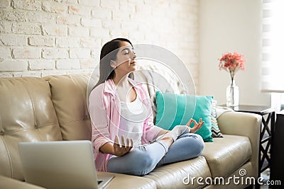 Peaceful afternoon of meditation Stock Photo