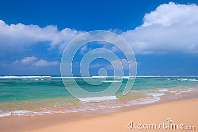 Peaceful beach scene Stock Photo