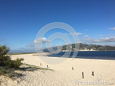 Peaceful beach, Troia Peninsula, Lisboa, Portugal Stock Photo